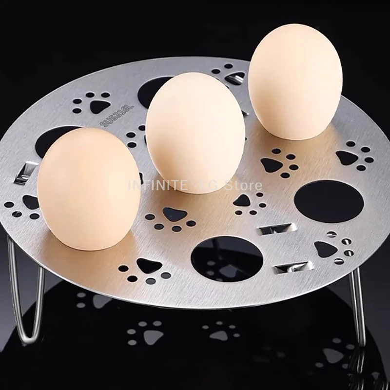

Multifunctional High Foot Egg Steamer, Thickened Stainless Steel with High Pressure Boiler