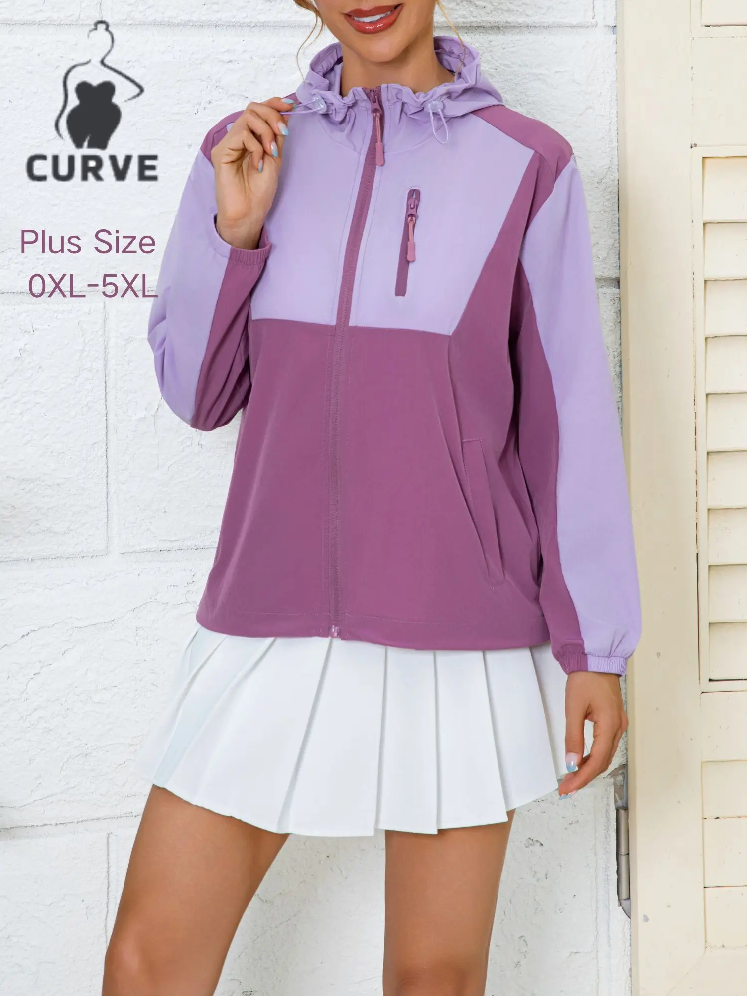 

Легкая летняя женская куртка больших размеров с капюшоном и карманами для защиты от солнца, для активного отдыха, повседневная, многофункциональная