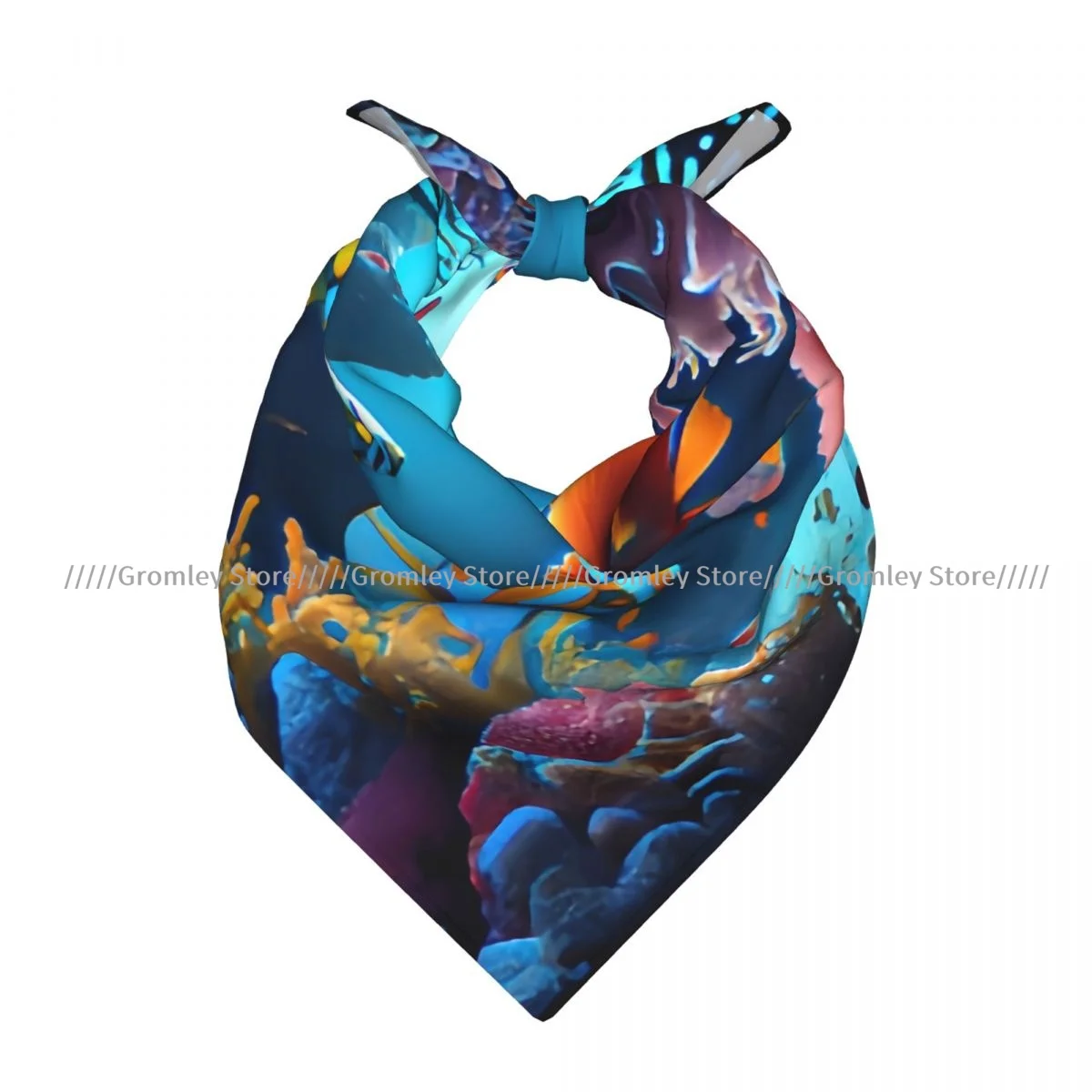 

Underwater Coral Reef Seascape Background Square Bandana Outdoor Sports Headwear Scarf