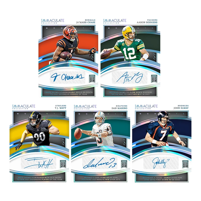 

Panini Rugby Star Card Diy Домашняя Дэна Марино Джон Эльвей Ja'marr Чейз Аарон Роджерс Tj Ват Коллекционная карта Игрушки Подарок