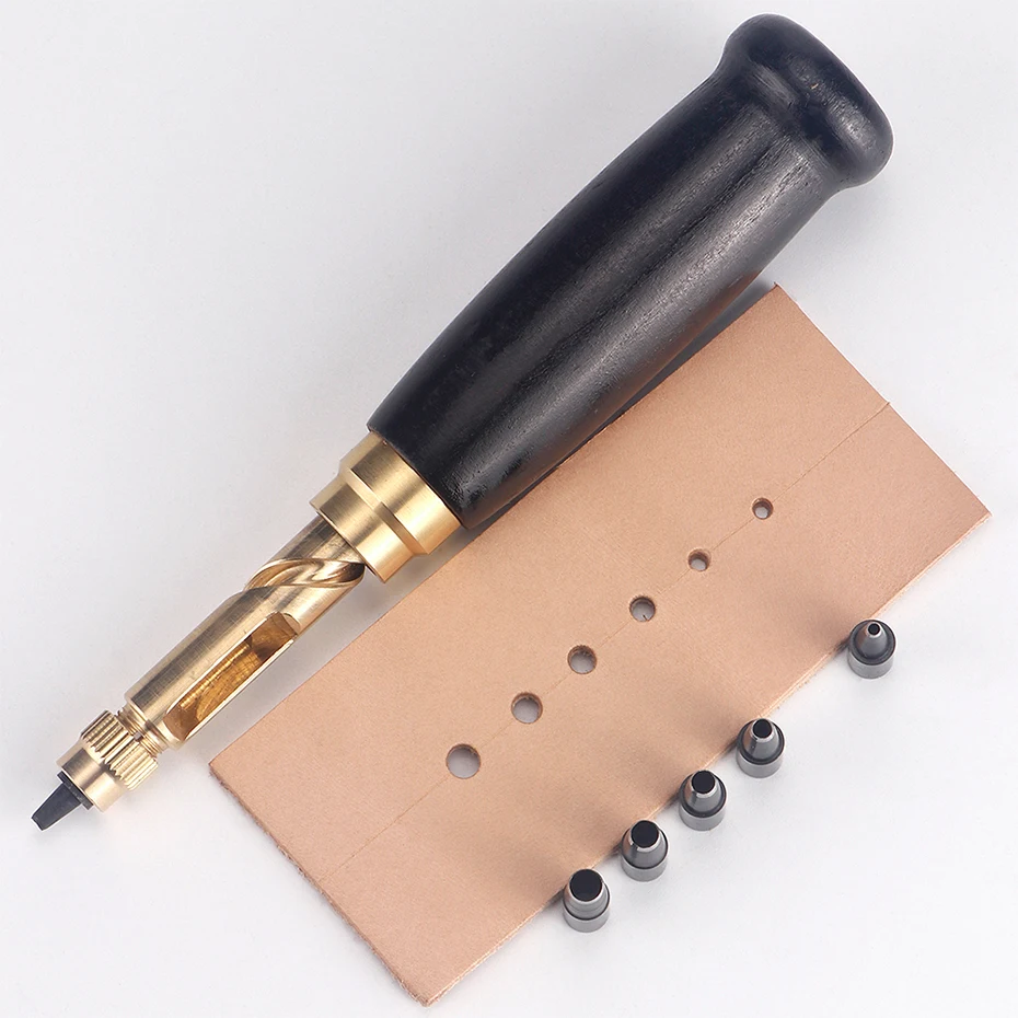 1 Satz japanischer Schraub stempel Werkzeugs atz Locher für Armband Leder Stoff | DIY automatische Locher Cutter Leder Bastel werkzeug – Detail 5