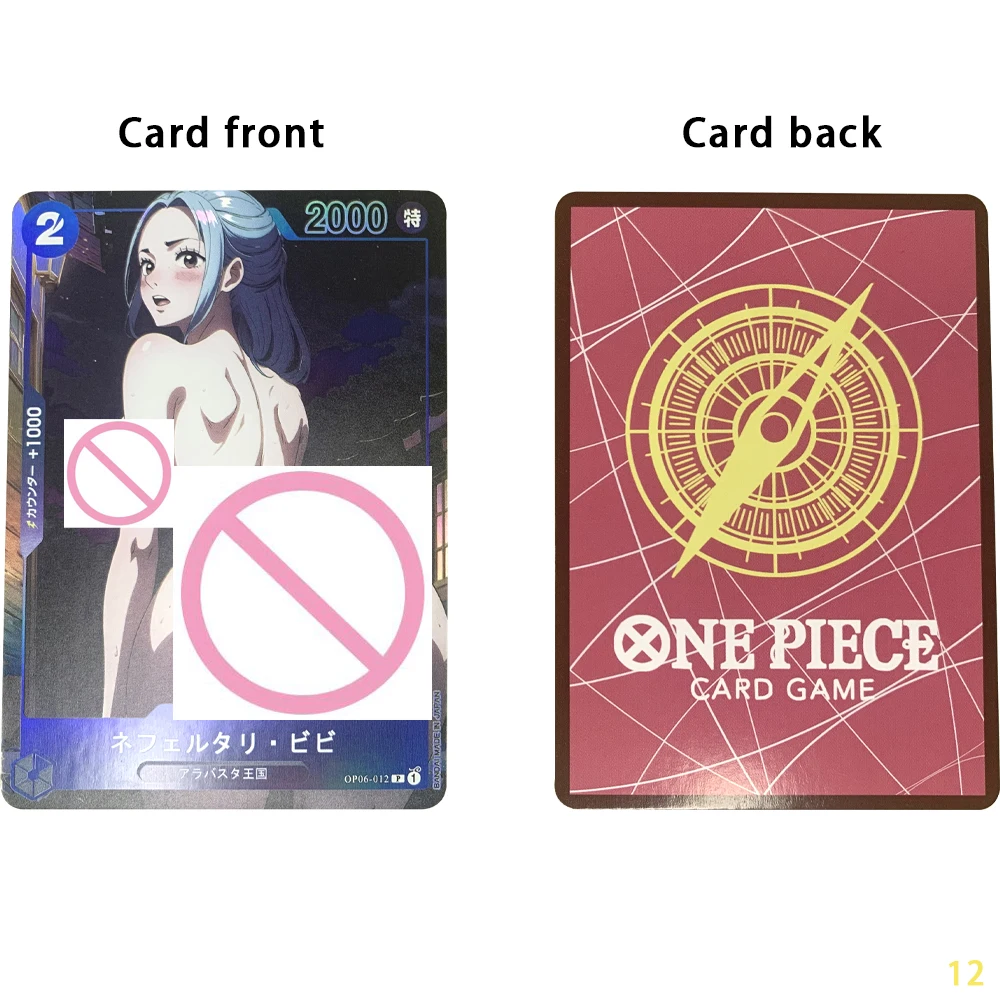 OPCG-Cartas Anime Sexy Naked Girl, Peito Grande, Beleza Nua, Cartão de Coleção, Cor Refrativa, Flash, Nefertari D, Vivi Perona, 63*88mm