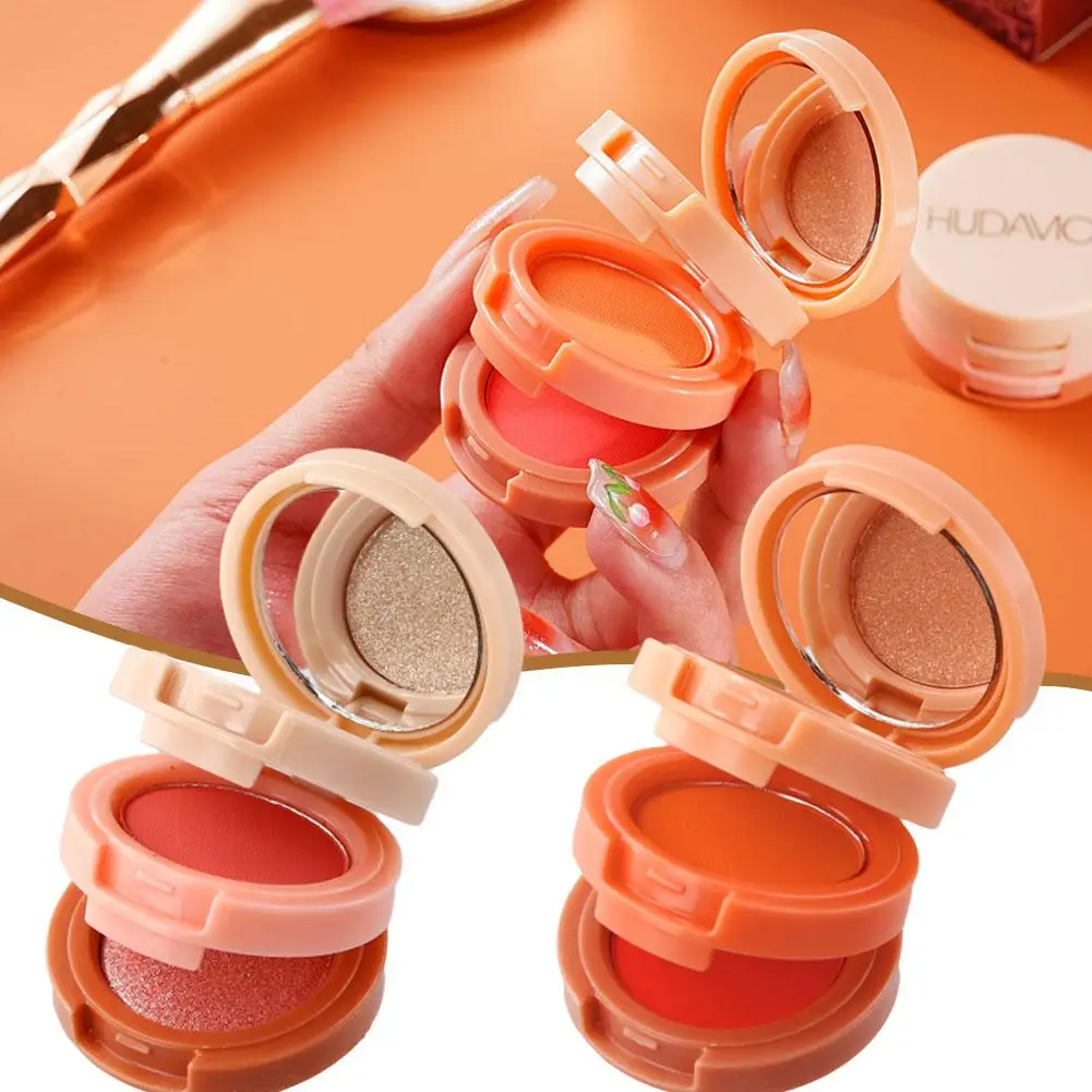 Tavolozza per trucco 3 in 1, texture opaca e perlescente Glitter Blush Evidenziatore Contouring Tavolozza per trucco a 3 strati