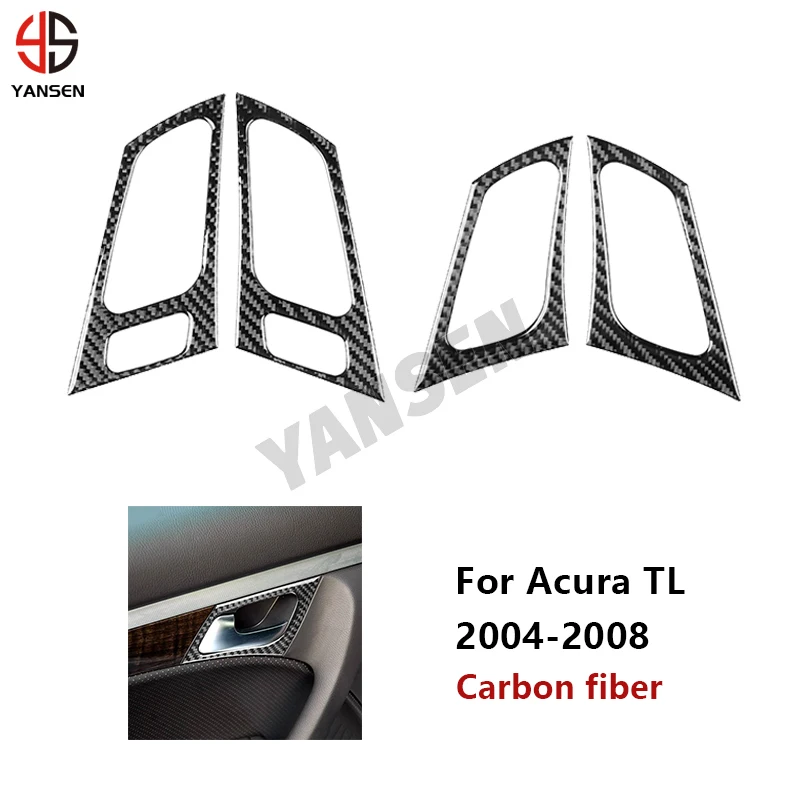 

Car Window Lift Button Panel Cover Trim Carbon FiBer Sticker For Honda Acura TL 2004 2005 2006 2007 2008 Accessories
