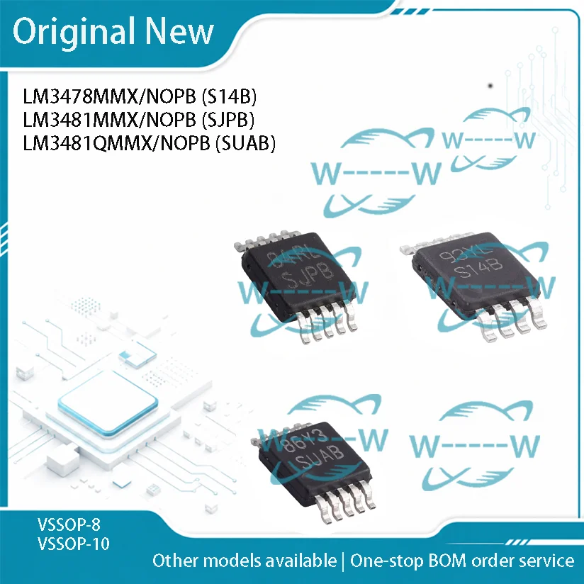 5-50PCS) LM3478MMX/NOPB S14B LM3481MMX/NOPB SJPB LM3481QMMX/NOPB SUAB LM3478MM LM3481MM LM3481Q LM3478 LM3481 ic chip