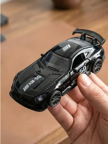 AMG Diecast  Car Model, Alloy Sports Car Decor, 10.6cm Black Collectible Vehicle, Premium Desktop Ornament for Car Enthusiasts
