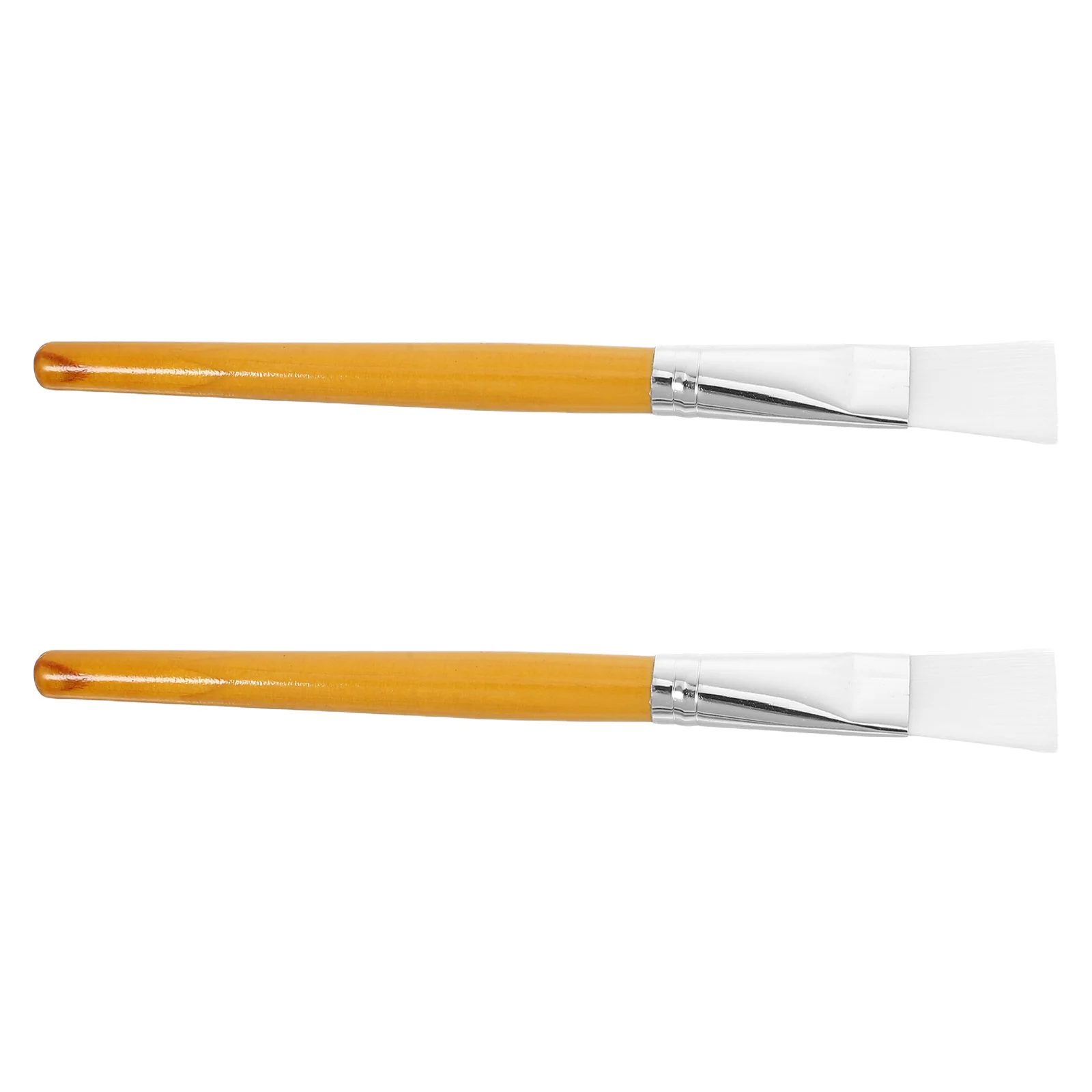 

2pcs Wooden Handle Facial Mask Brush Facemask Applicator Brush Professional for Applying Facial Mask Eye Mask or DIY Needs