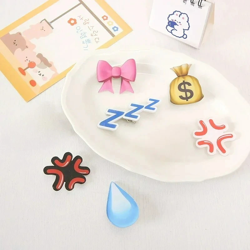 Pasador de Pelo Kawaii Novedoso para Mujeres y Niñas, Fijador de Flequillo y Control de Cabello Rebelde, Lindos Accesorios DIY para Uso Diario y Fiestas de Cosplay
