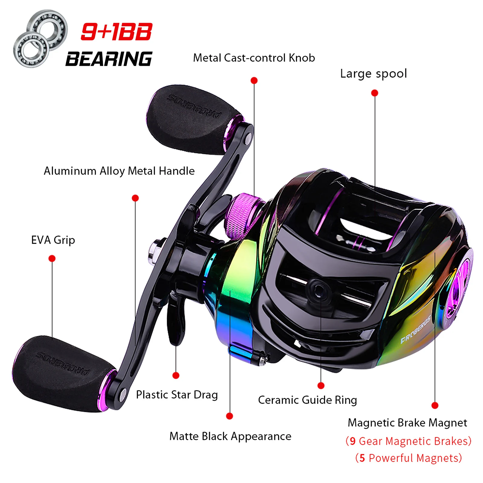 Fishing Rod Casting - 9 + 1 BB Lager Vissen