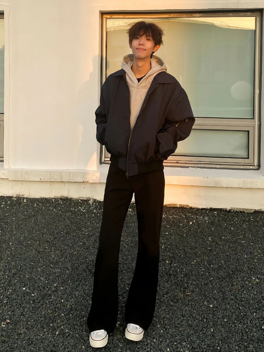 

American High Street Men's Flared Jeans Early Autumn OOTD Leg Lengthening CleanFit Straight Leg Pants Casual Denim Jeans