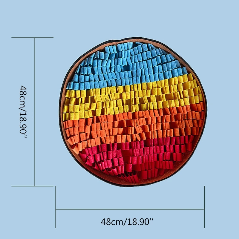 Dog Toy Dispensing Interactive Puppy Plush Rainbow Stuffed Chew Snuffle Pad Dropshipping
