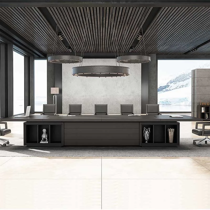 Office Furniture Conference Room Long Table Large Conference Square Table Bar Rectangle