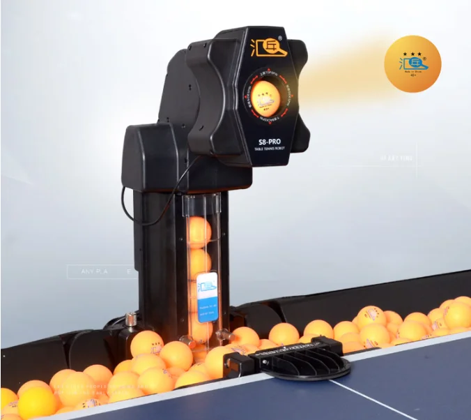 S8-PRO Table Tennis Robot Remote Control Automatic Ping Pong Serving Machine Club Training Ball Launcher with Net
