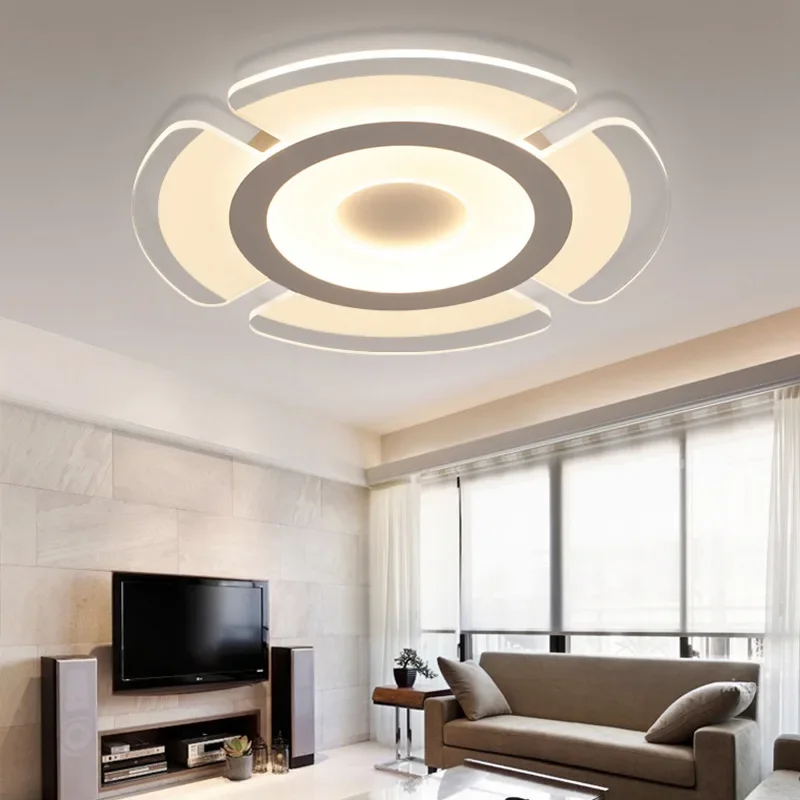 LED master bedroom simple modern sweet romantic ceiling lamp creative fashion round room slim living room lamps