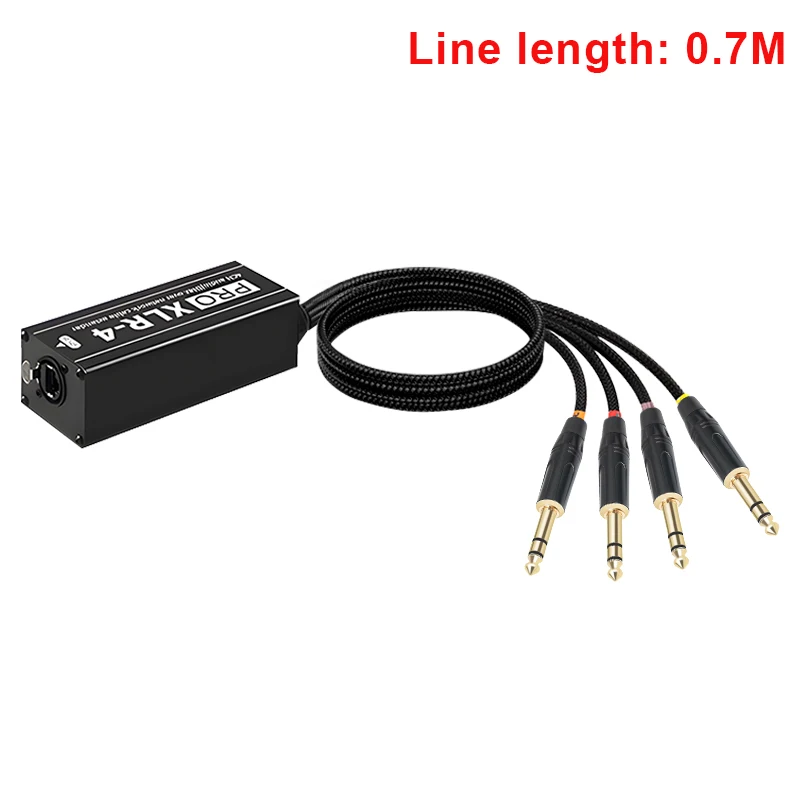 1 paar 4-kanaals 3-pins XLR of 6,3 mm audio en DMX over netwerkkabelverlenger, DMX512 netwerksignaalverlenger mannelijk + vrouwelijk
