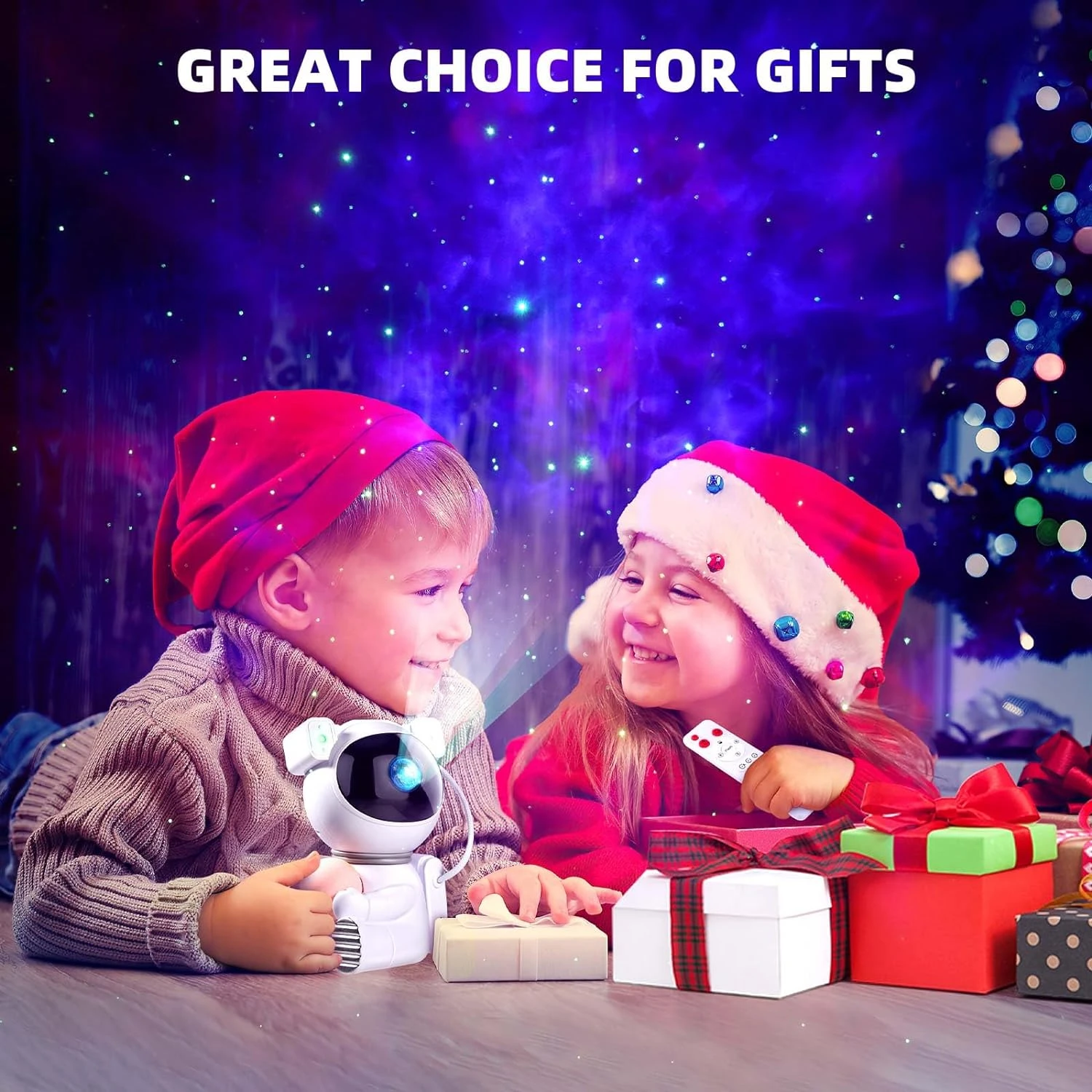 Aurora Projector with 33 Light Effects, LED Star Night Lights Nebula Lamp, Remote Control, White Noises, Bluetooth Speaker - Per