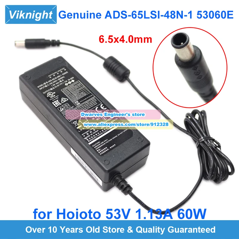 Original 53V 1.13A 60W 72W 94W Switching AC/DC Power Adapter ADS-65LSI-48N-1 53060E For HOIOTO ADS65LSI48N1 53060E