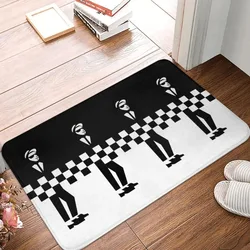 Retro Non-Slip Carpet Two Tone Ska Doormat Bedroom Bathroom Mat Welcome Decoration Rug