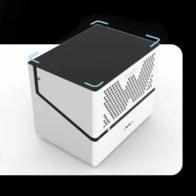 Compact 6-Drive Home Server Chassis, MATX with Full Height PCIe, Hot-Swap HDD, Supports ITX/ATX PSU for DIY NAS
