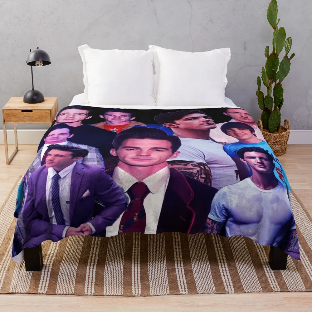 

Drake bell collage tribute design 2022 Throw Blanket sofa bed Cute Plaid warm for winter Fluffy Shaggy Blankets