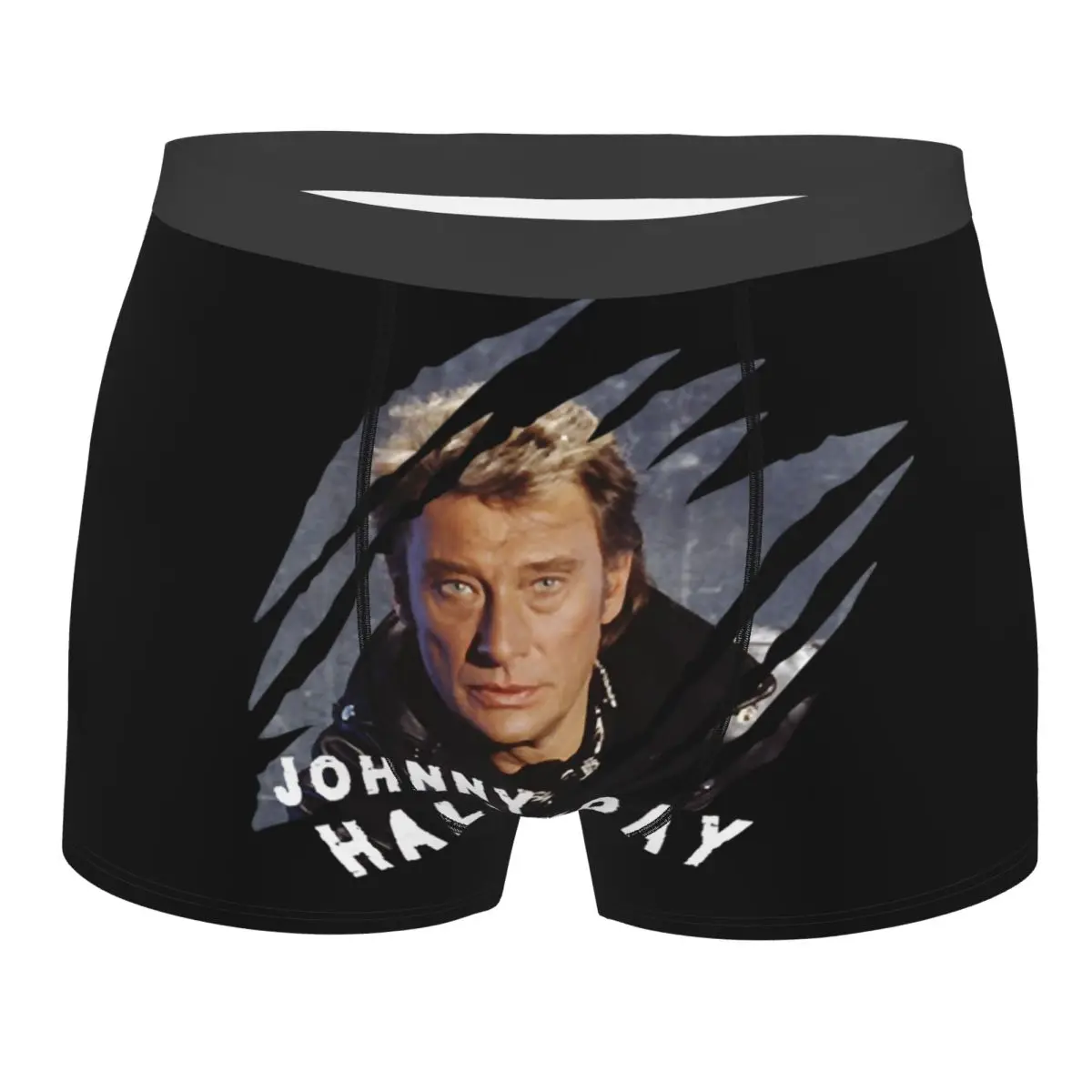 

Custom Johnny Hallyday French Rock Singer Underwear Men Stretch Boxer Briefs