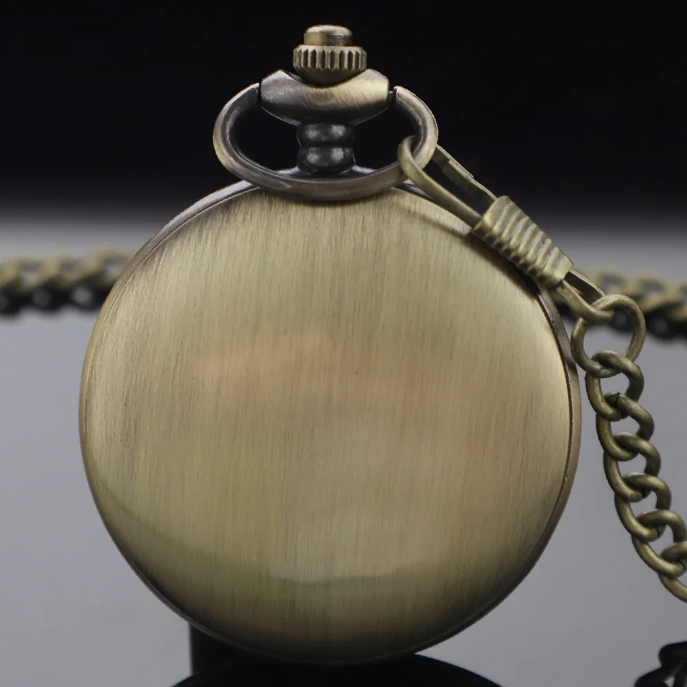 Orologio da tasca al quarzo liscio Steampunk argento nero dorato per uomo donna collana retrò ciondolo accessori gioielli regali