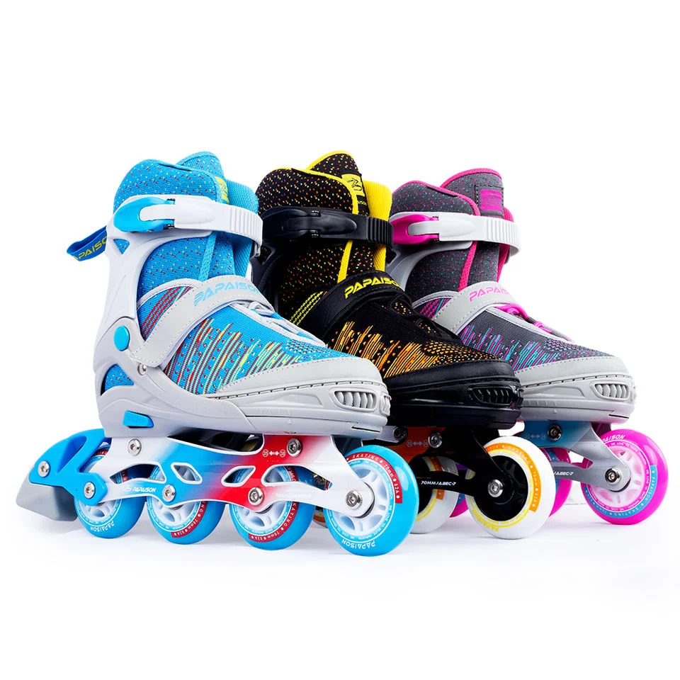 

Лидер продаж, 3D вязаные роликовые коньки, фиксированный размер, 4-колесные мигающие роликовые коньки по низкой цене