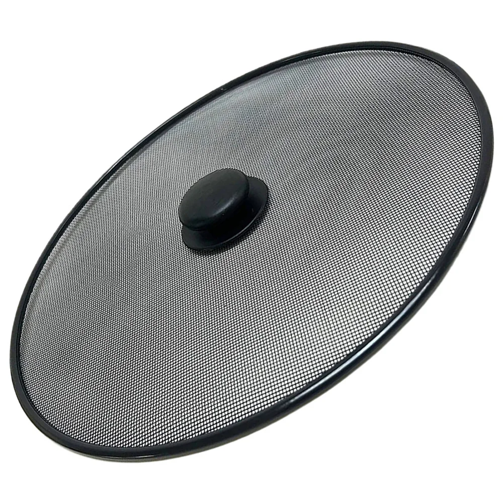 Stainless Steel 33cm Anti Splash Lid Splatter Guard for Frying Pan Stove Top Grease Screen Oil Catcher Pot Lid