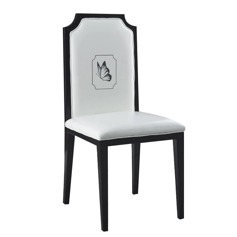 

Hotel Dining Chair Tea Restaurant Hotel Box Modern Classical Simple Iron Banquet Hall Back Chair New Chinese Chair