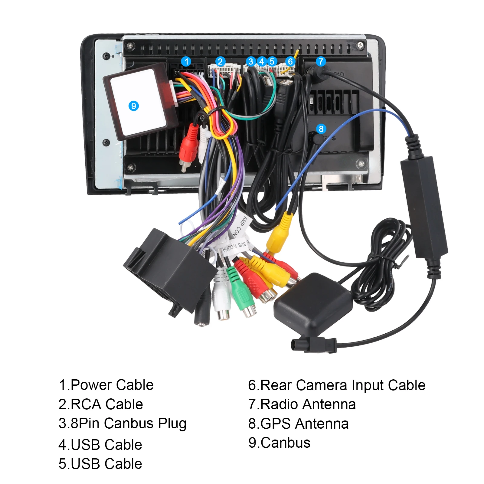 Podofo 2DIN 2+64G Autoradio für Audi A3 8P (2003-2012)/RS3 Sportback (2011-2012) Carplay Auto-Audio Android Auto GPS Mirror Link – Detail 4