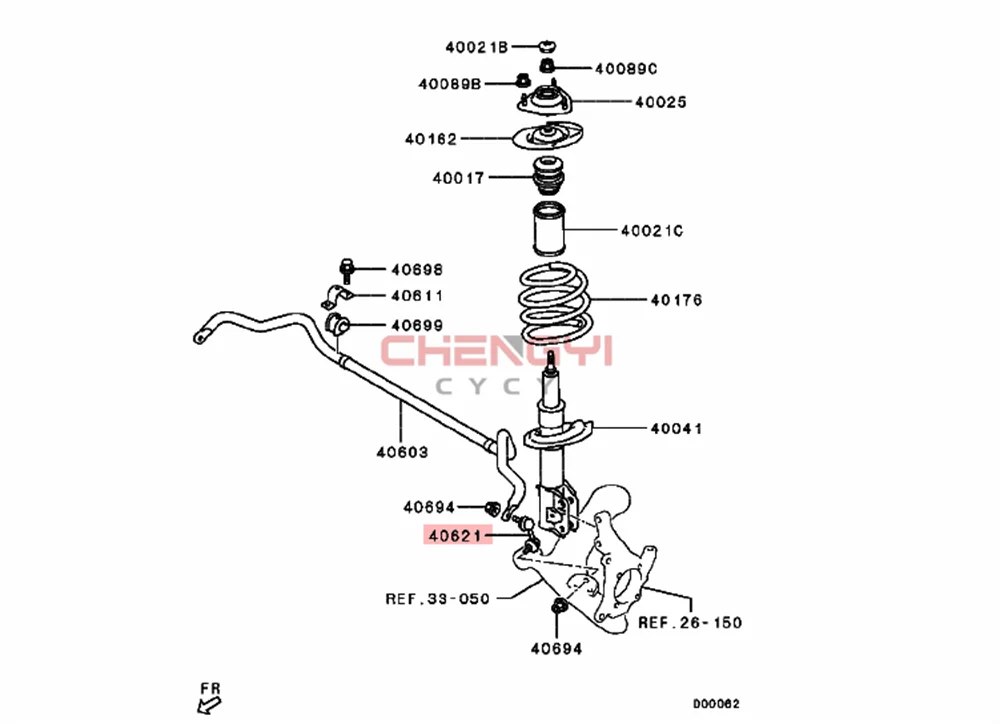 Front Stabilizer Ball Joint Link For Outlander CT9A CZ4A EVO 4056A015 4056A016