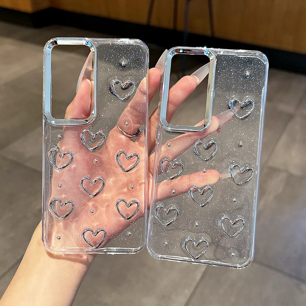 Niedliche 3D-Handyhülle mit silbriger Schleife für Samsung Galaxy A16 A25 A35 A56 A55 A54 A05S, weiche, stoßfeste, transparente Abdeckung, Epoxidharz-Hülle – Detail 8