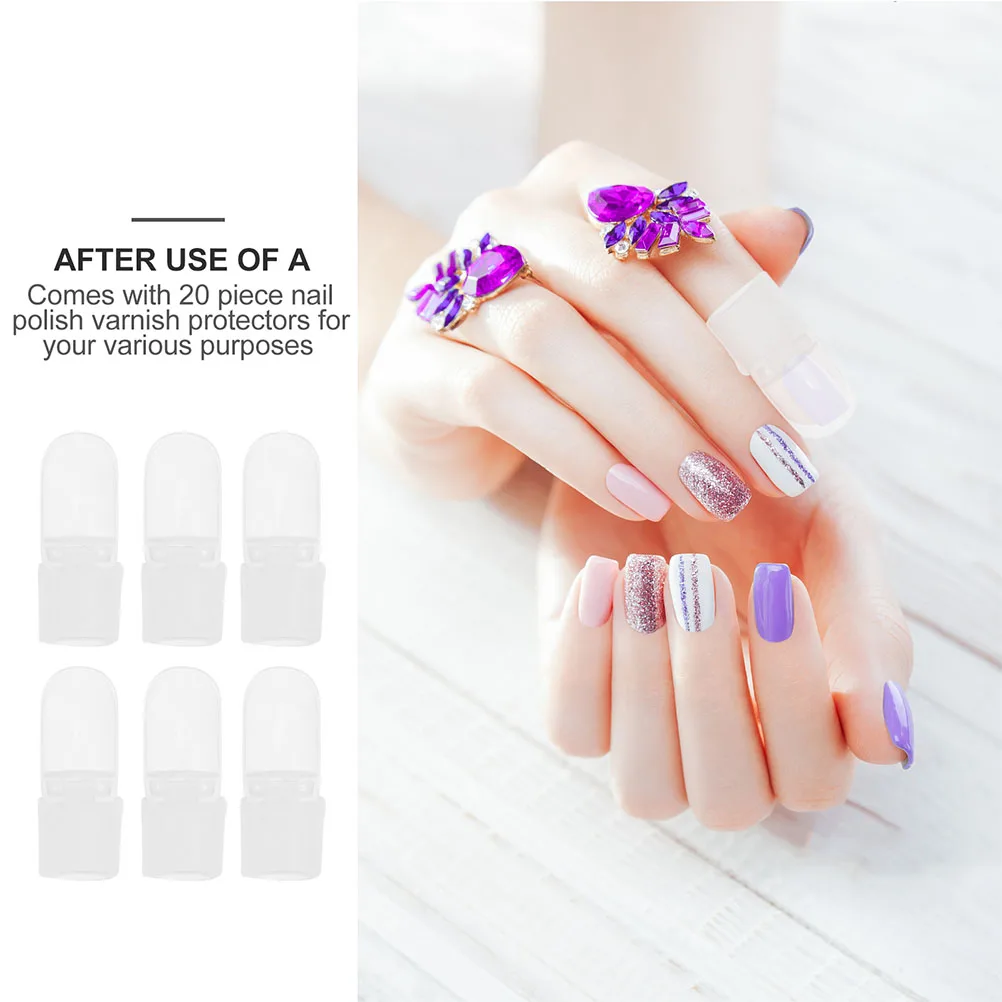 30 stücke Entfernung Werkzeuge Kunststoff Verhindern Verschmieren Nass Polnischen Abdeckungen Für Diy Nail art Maniküre Salon Liefert Nagel Protektoren