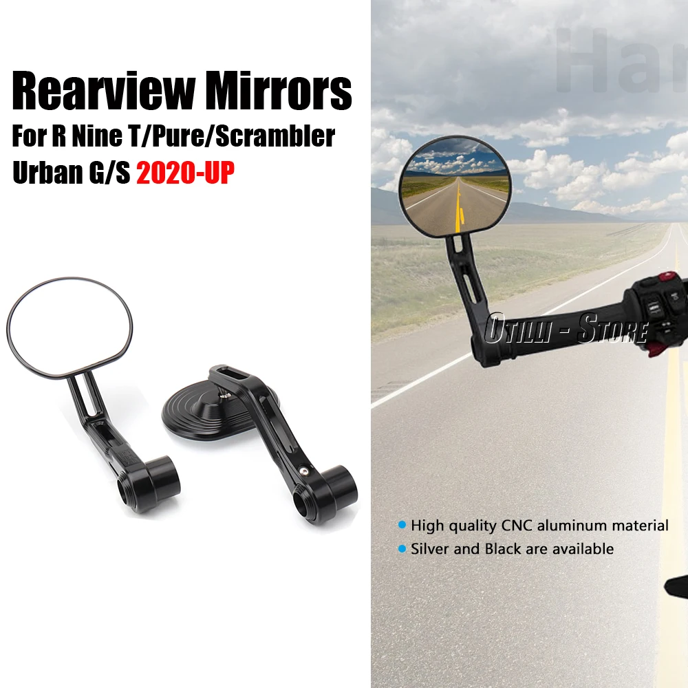 

Motorcycle Mirrors HandleBar CNC Rear View Bar End Mirror For BMW R9T R NINET NineT Urban G/S RnineT Scrambler RNINET Pure 2020-