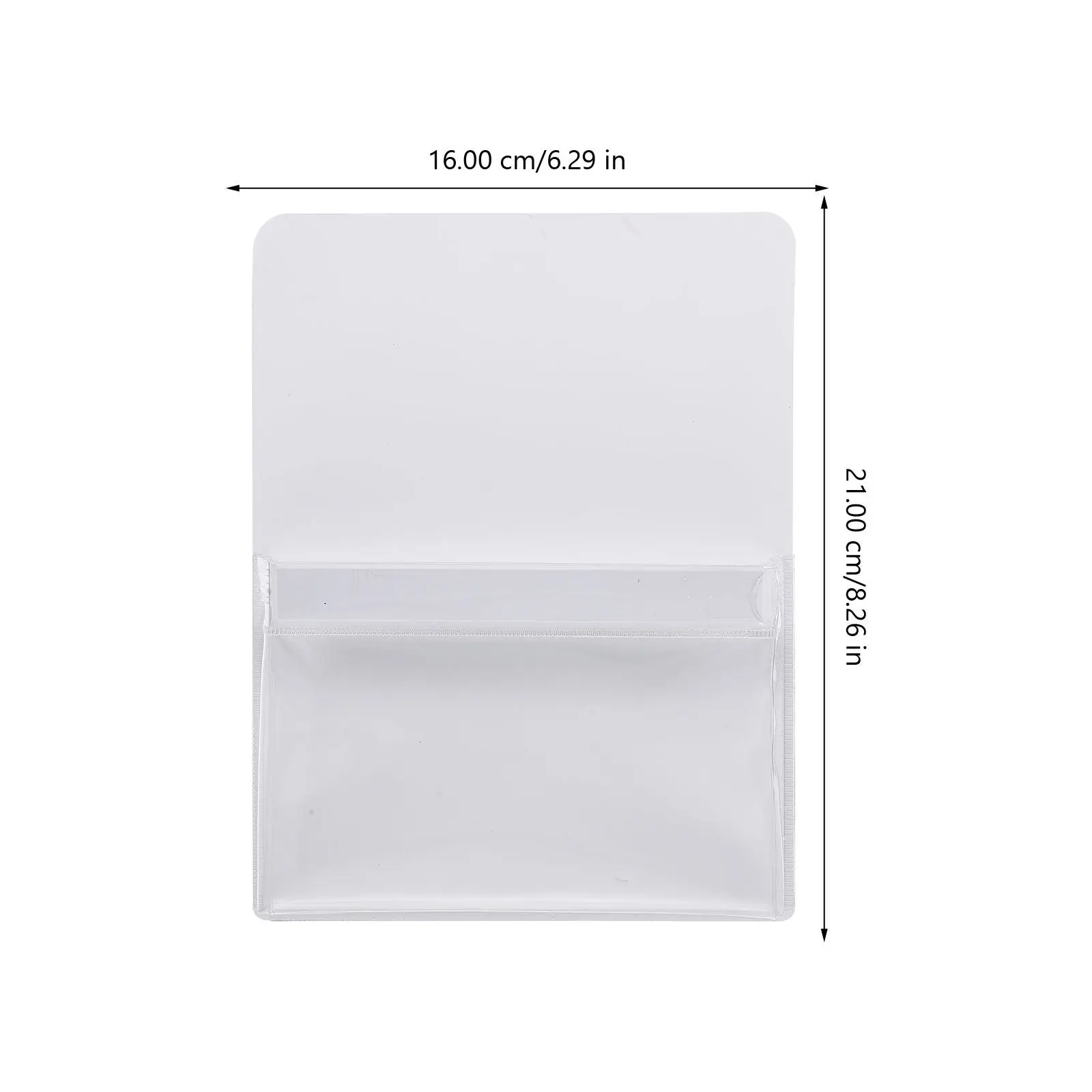 2Pcs Magnetic Paper Holder White Portable Easy Clean Waterproof File Bag for Refrigerator Filing Cabinet Whiteboard Dry Erase
