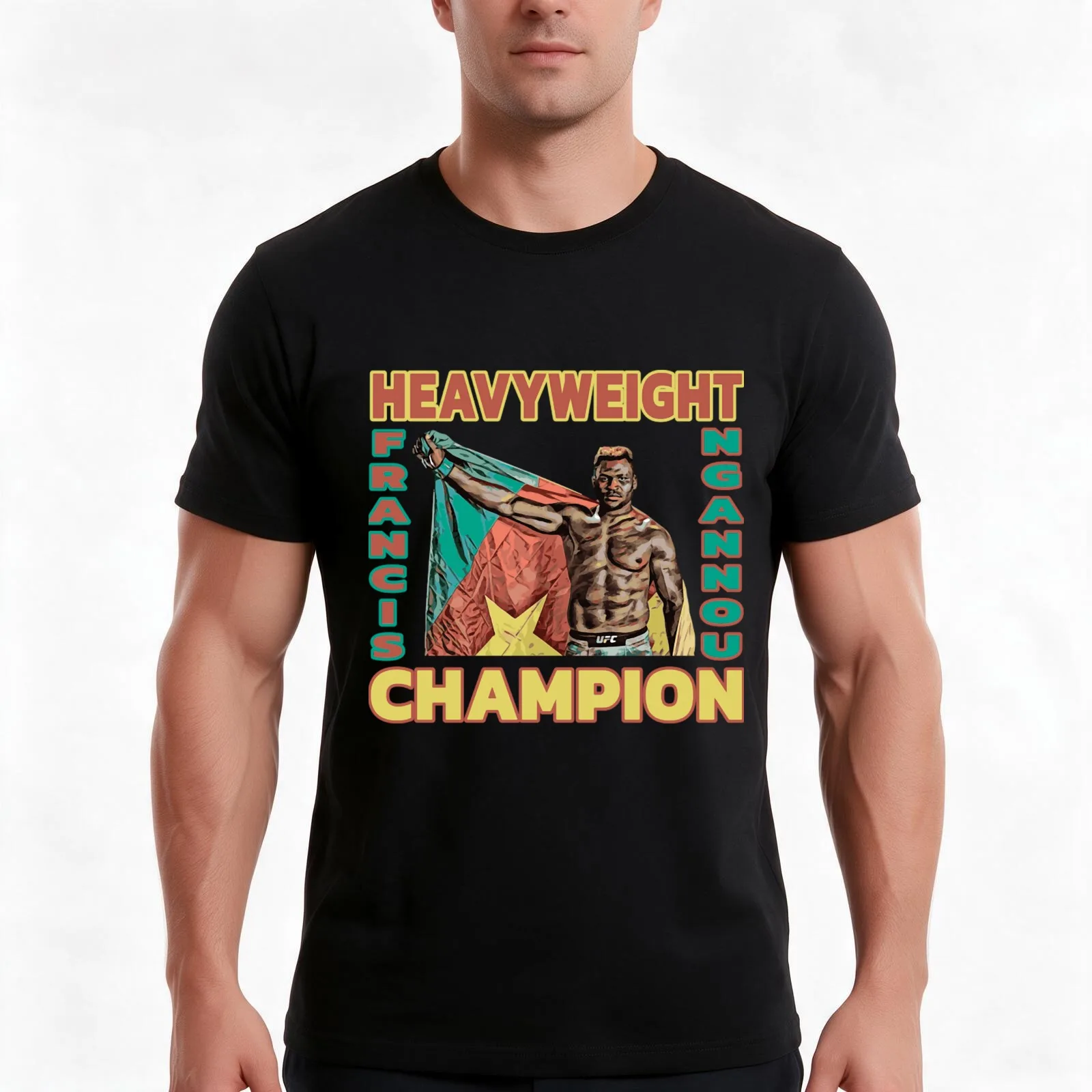 Francis Ngannou Heavyweight Men T Shirt man t shirts graphic