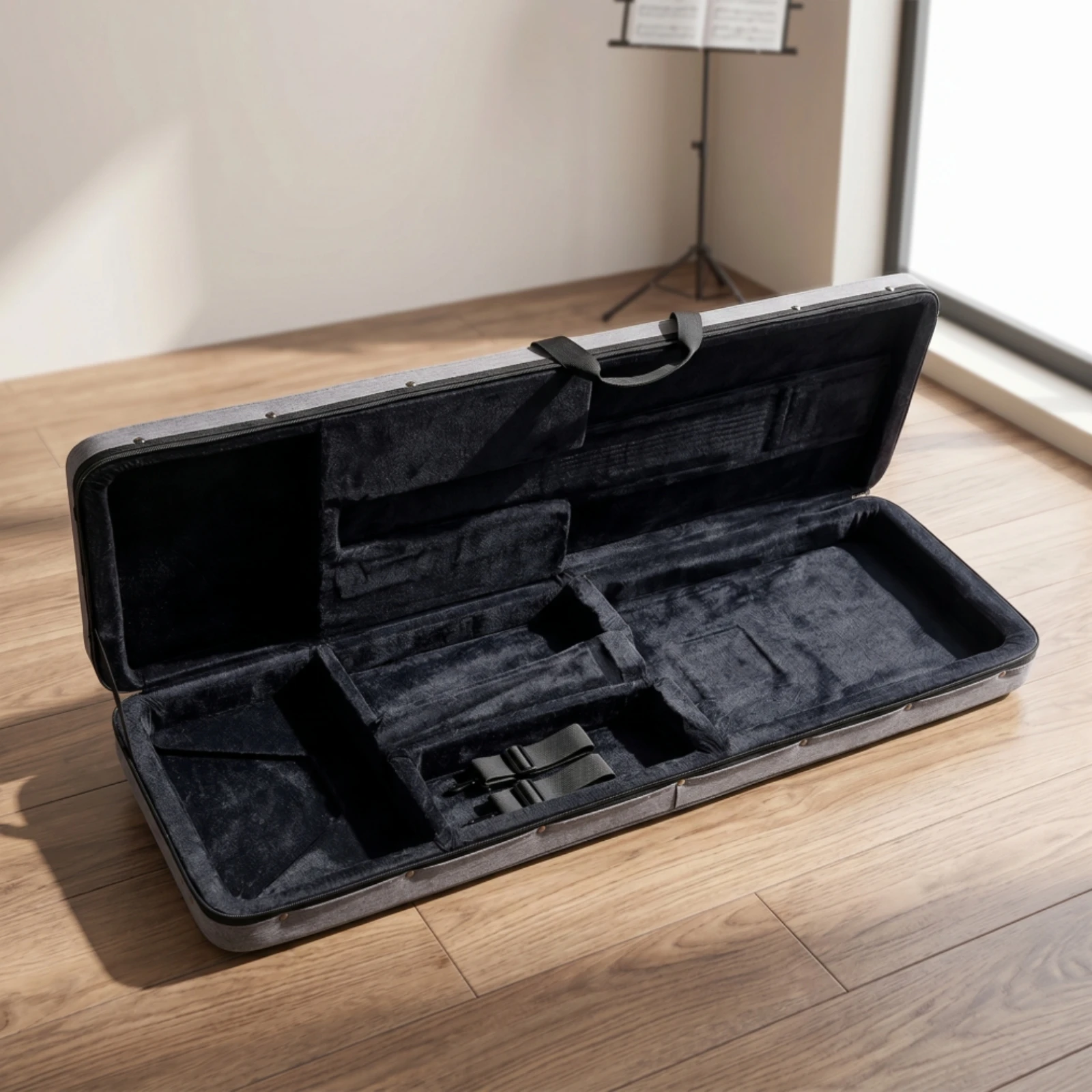 Guitar Case with Foam Shell Sturdy Electric Guitar Case Long-Lasting Defensive for Guitarists, Travel, Studio