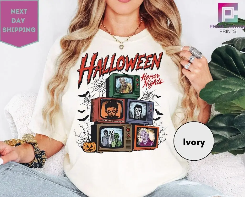 

Vintage Halloween Movie Tee, Halloween Horror Nights 2024 T-Shirt Gift S-5XL