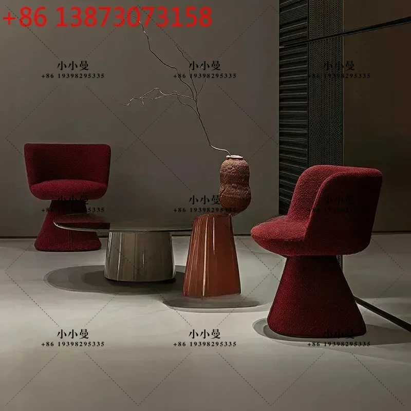 Designer rotating single casual B & B dining chair fashionable Italian light luxury dressing chair single makeup stool