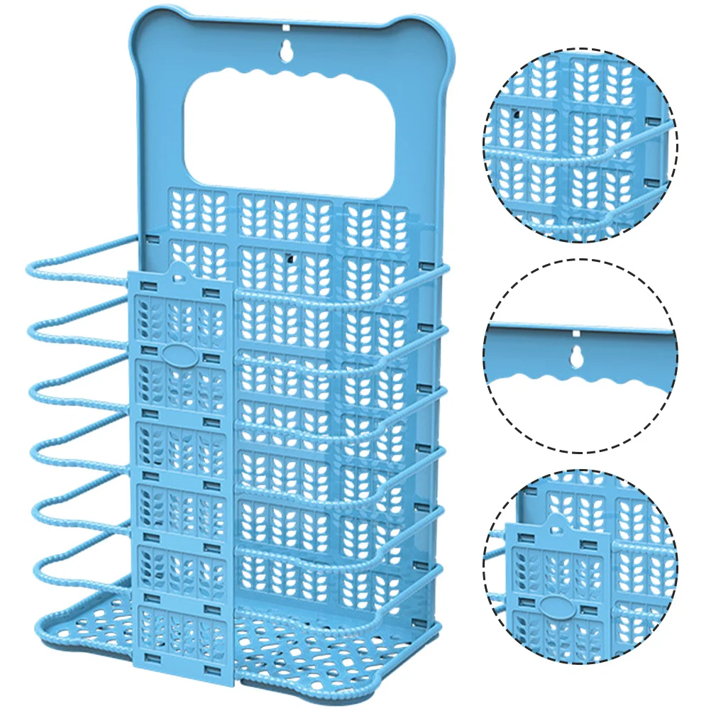 

Folding Laundry 30L Foldable Clothes Storage Basket For Bathroom Bedroom Heavy Duty Wall Hanging Laundry Hamper Organizer