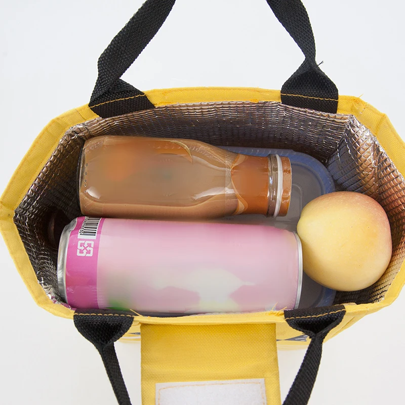 

New Multifunctional Kid School Lunch Bags Picnic Food Pouch Lunch Bag Thermal Insulation Lunch Box Storage Handbag Solid Color