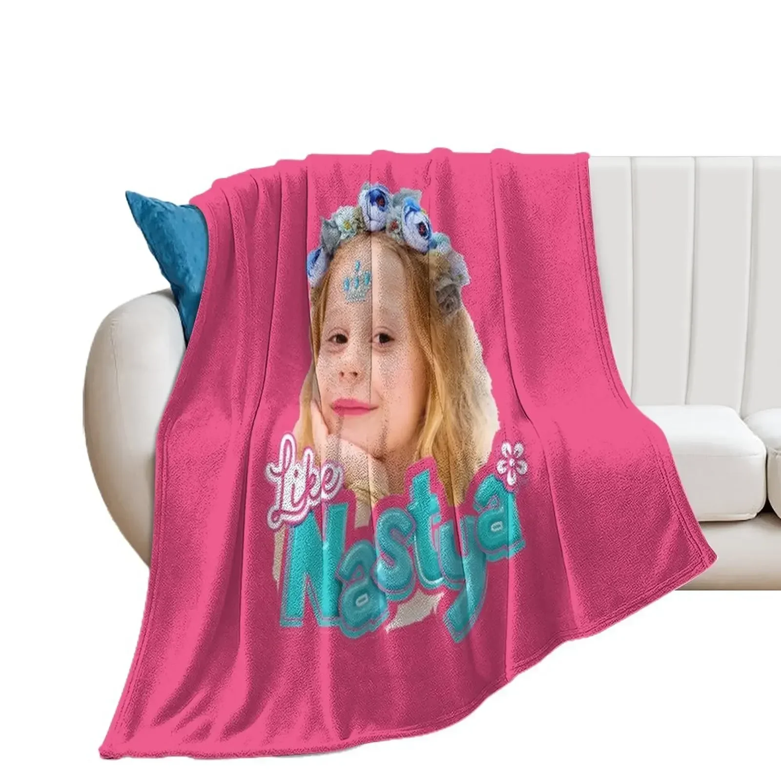 Like Nastya Girl Throw Blanket Picnic Thermal For Sofa Thin Blankets