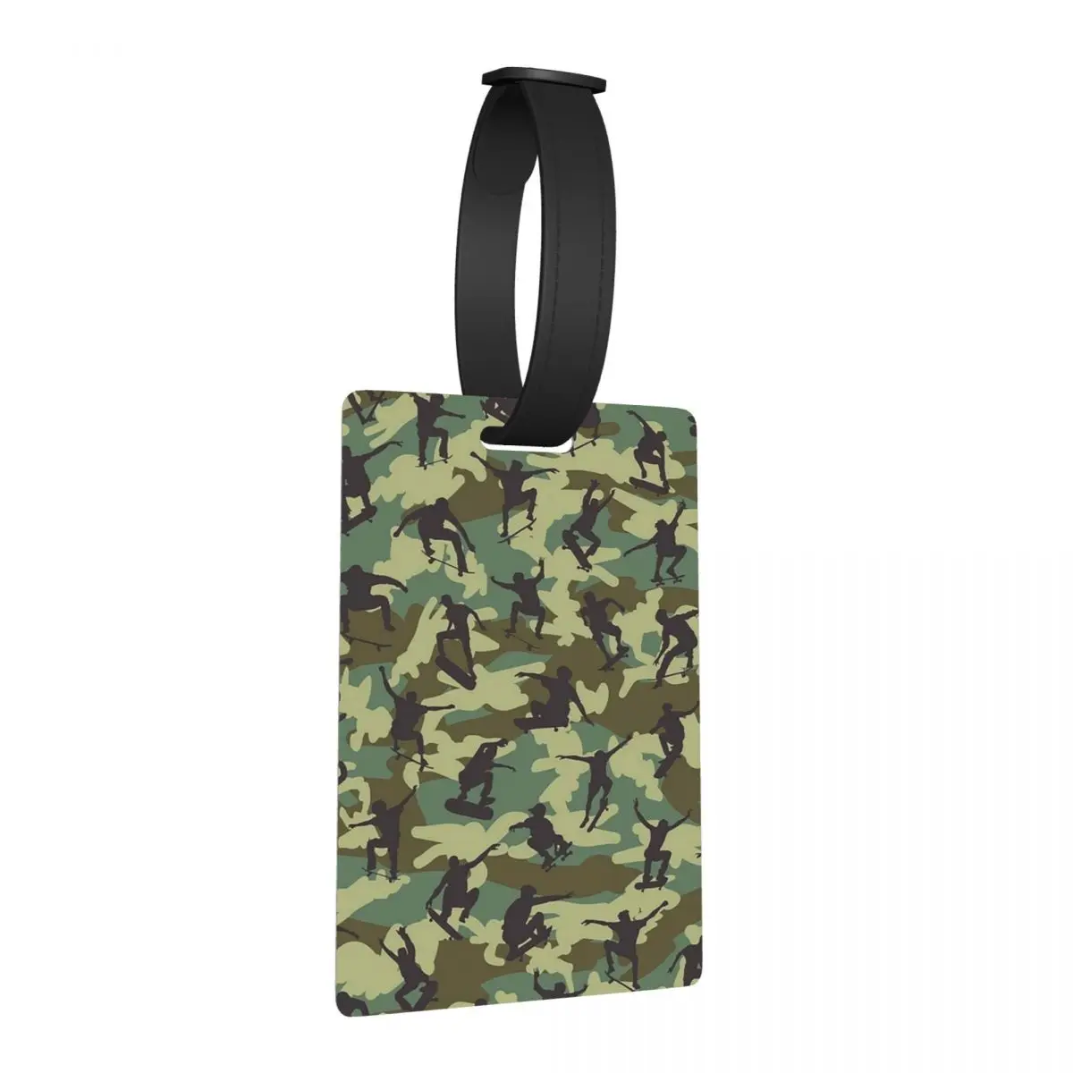 

Skater Camo WOODLAND Luggage Tags Suitcase Accessories Travel Cute Baggage Boarding Tag Label Holder ID Name Address