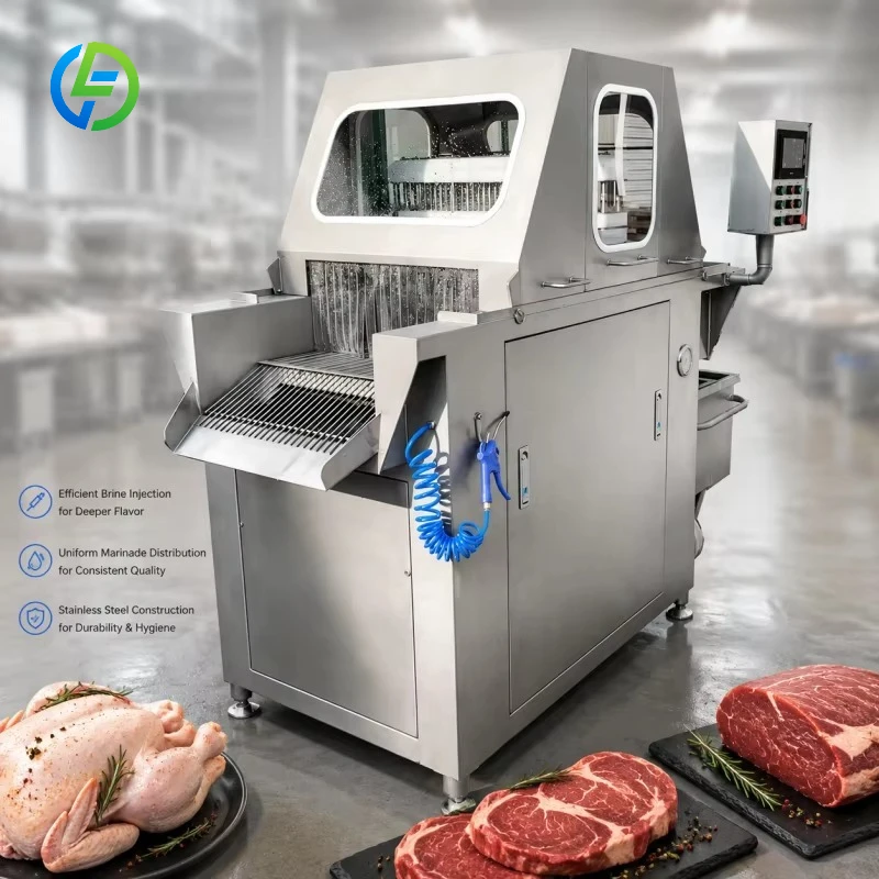 FL Customized Food‑grade Saline Injection Machine Electric Operated Brine Injector for Meat Processing Site