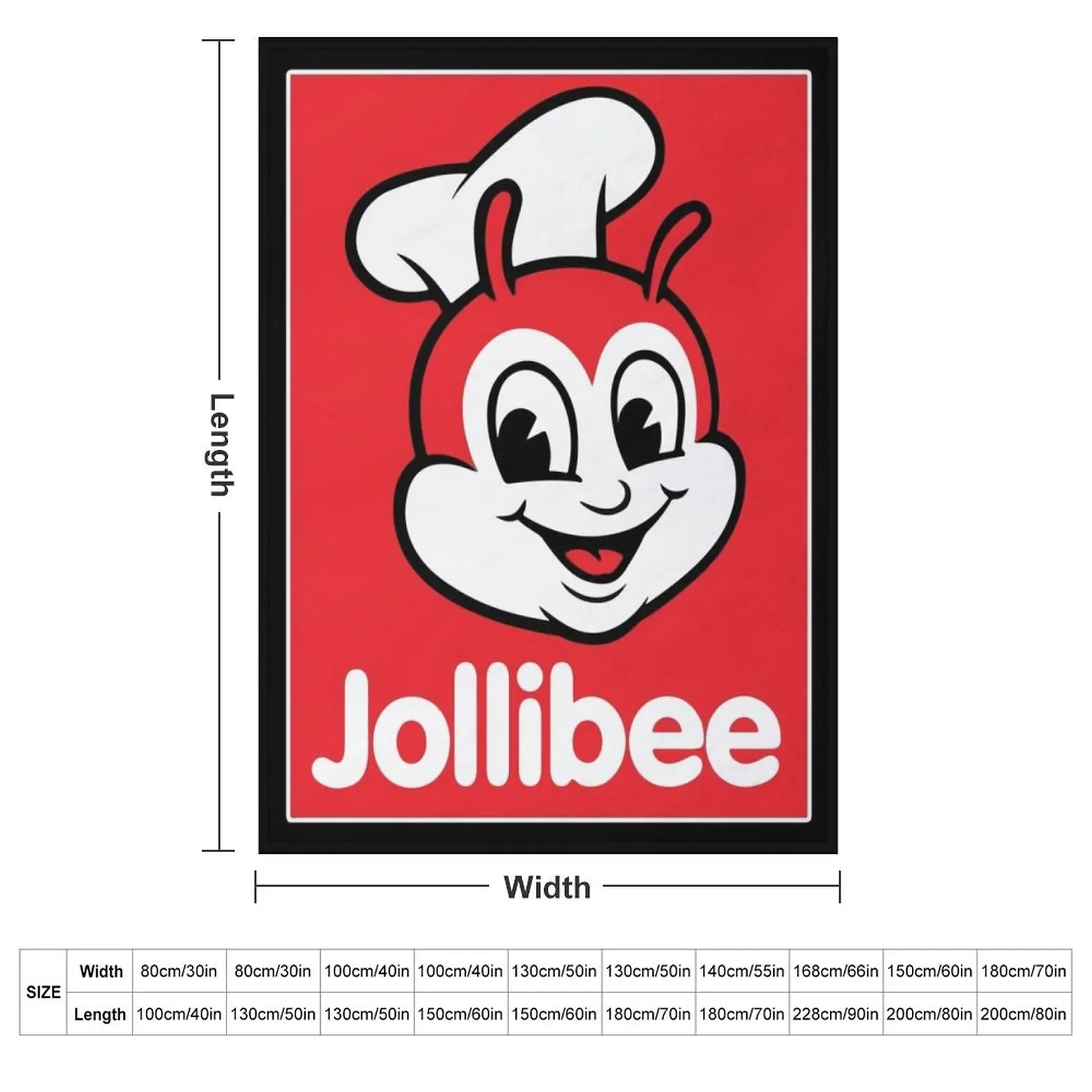 Jollibee Fast Food Throw Blanket Hair Weighted Soft Beds Blankets