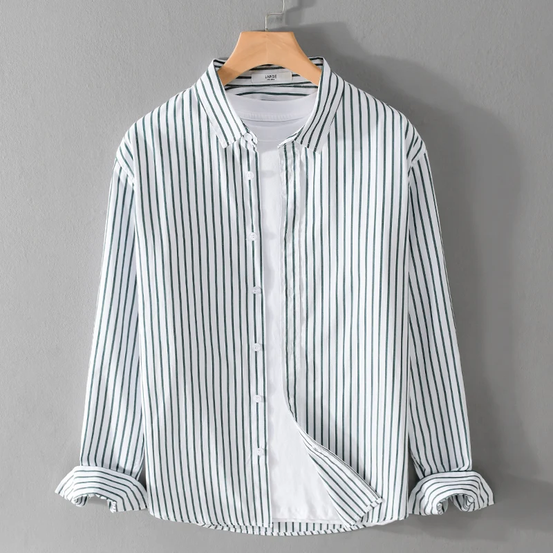 

New Designer Italy Quality Long Sleeve Casual Stripe Shirt Men Brand Trendy Comfortable Top Clothes Chemise Homme Drop Shipping