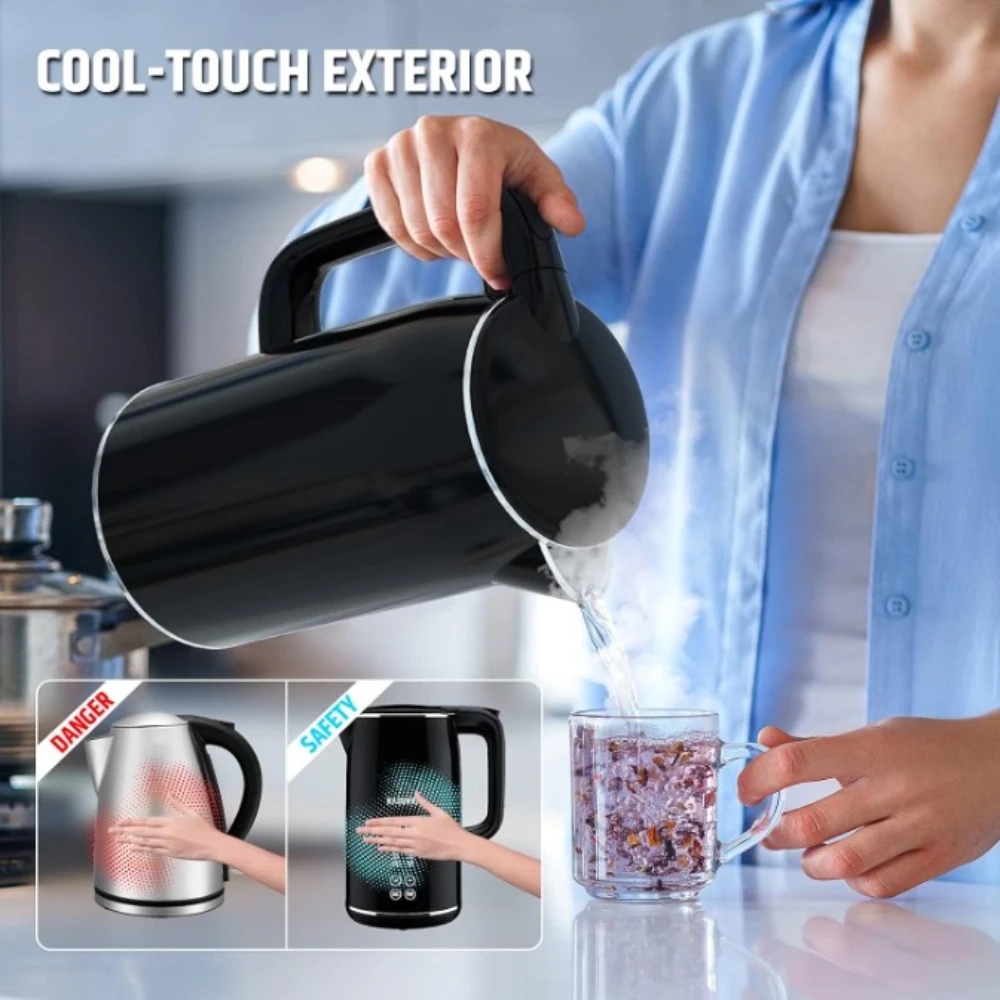 1.6L Electric Kettle Temperature Control Thermos Bottle Automatic Power-off Anti-scald 220V Boil Water Pot Household Appliances