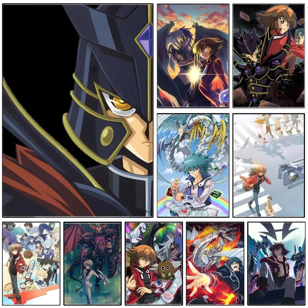 Trading Card Game Anime Y-Yu Gi Oh GX Poster Self-adhesive Art Waterproof Paper Sticker Coffee House Bar Room Wall Decor