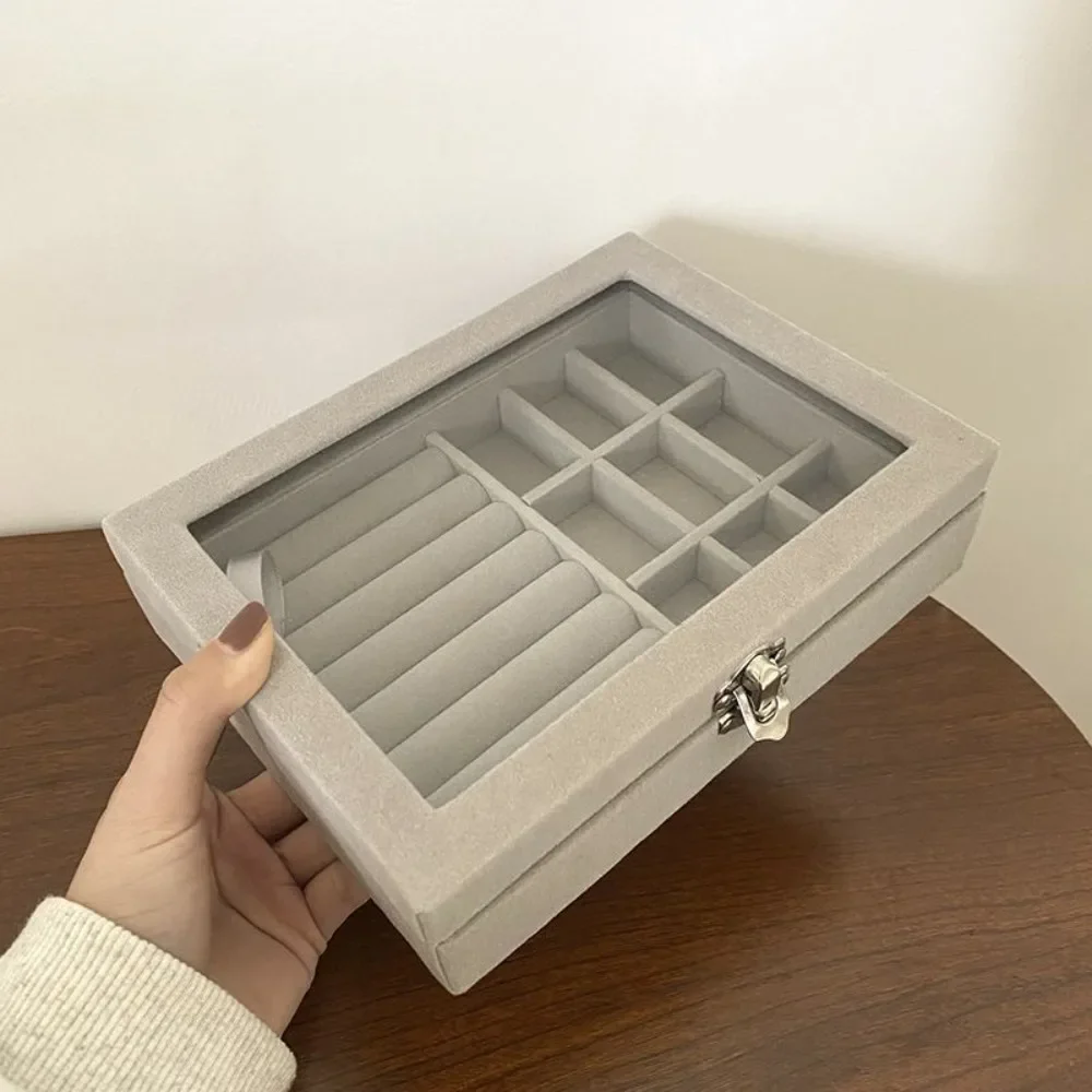 

Jewelry Box Jewelry Storage Box Ring Large Capacity Necklace Earrings High-end Exquisite Jewelry Earrings Anti-oxidation
