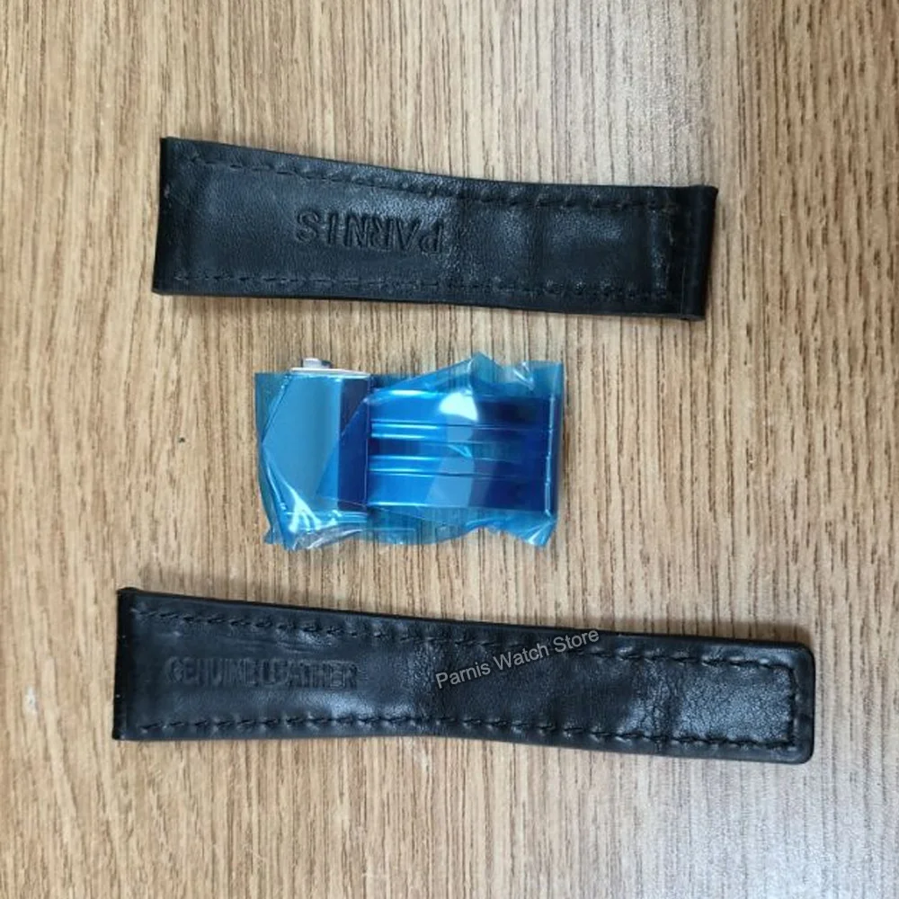 Ремешок для наручных часов Parnis, 23 мм, ремешок из натуральной кожи, серебристый, аксессуары для мужских и женских часов